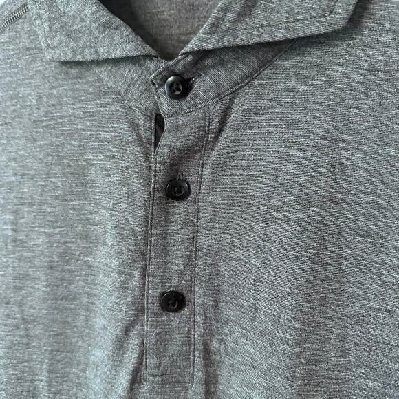 Lululemon Men’s Evolution Polo Heathered Black Size XS EUC - Picture 2 of 6